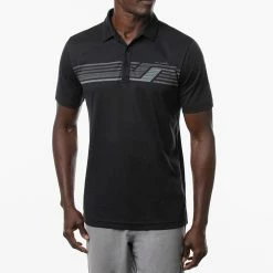 TravisMathew River Basin Golf Polo Shirt -Golf Clothing Shop Travis Mathew SS21 River Basin Golf Polo Shirt 1MW150 SHTRA059 L Black Model 1