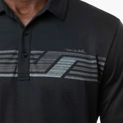 TravisMathew River Basin Golf Polo Shirt -Golf Clothing Shop Travis Mathew SS21 River Basin Golf Polo Shirt 1MW150 SHTRA059 L Black Model 2