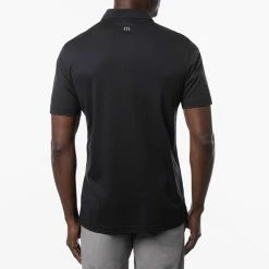 TravisMathew River Basin Golf Polo Shirt -Golf Clothing Shop Travis Mathew SS21 River Basin Golf Polo Shirt 1MW150 SHTRA059 L Black Model 3