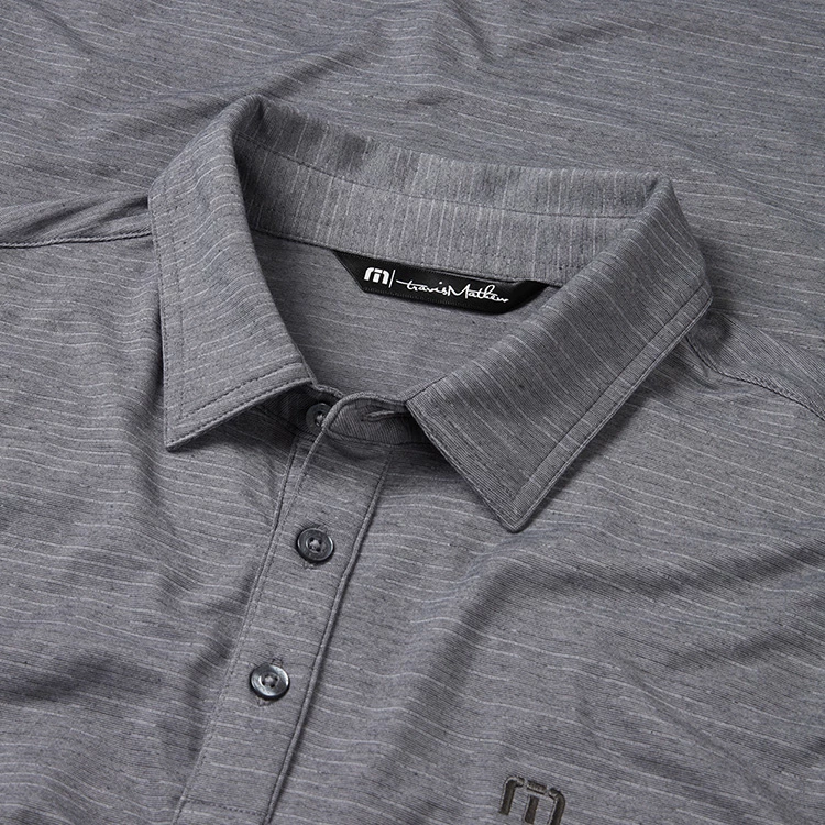 TravisMathew The Heater Golf Polo Shirt Black 2 TravisMathew The Heater Golf Polo Shirt Black - Image 2