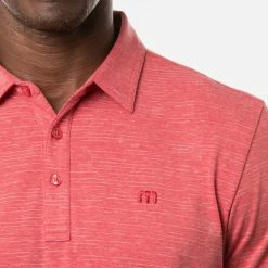 TravisMathew The Heater Golf Polo Shirt Black -Golf Clothing Shop Travis Mathew SS21 The Heater Golf Polo Shirt 1MW395 Code SHTRA039 M Heather Scooter model 2