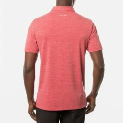 TravisMathew The Heater Golf Polo Shirt Black -Golf Clothing Shop Travis Mathew SS21 The Heater Golf Polo Shirt 1MW395 Code SHTRA039 M Heather Scooter model 3