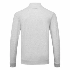 TravisMathew Cloud 2.0 1/4 Zip Golf Sweater -Golf Clothing Shop Travis Mathew SS22 Cloud Quaterzip 2.0 Sweater 1MS309 Code SWTRA013 Heather Light Grey Back