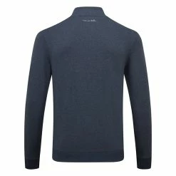 TravisMathew Cloud 2.0 1/4 Zip Golf Sweater -Golf Clothing Shop Travis Mathew SS22 Cloud Quaterzip 2.0 Sweater 1MS309 Code SWTRA015 Heather Blue Back