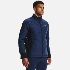 Underarmour Under Armour CG Reactor Golf Wind Jacket -Golf Clothing Shop Under Armour AW21 CG Reactor Thermal Wind Jacket 1364642 408 Code WTUND083 Academy Black model 1