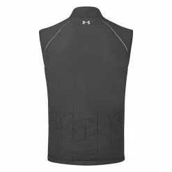 Underarmour Under Armour CG Reactor Golf Wind Vest -Golf Clothing Shop Under Armour AW22 CG Reactor VLAP Golf Vest Wind Top 1376336 001 WTUND101 BlackReflective Back