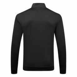 Underarmour Under Armour Fleece 1/4 Zip Golf Sweater -Golf Clothing Shop Under Armour AW22 1 4 Zip Sweater 1373358 001 SWUND171 XL Black Black Back