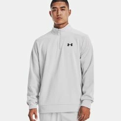 Underarmour Under Armour Fleece 1/4 Zip Golf Sweater 7 Underarmour Under Armour Fleece 1/4 Zip Golf Sweater -Golf Clothing Shop Under Armour AW22 1 4 Zip Sweater 1373358 014 SWUND173 XL Halo Gray Black Model 1
