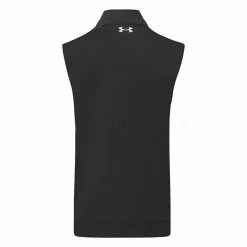 Underarmour Under Armour Storm Daytona 1/2 Zip Golf Vest -Golf Clothing Shop Under Armour AW22 Storm Daytona Vest Wind Top 1373408 001 WTUND090 Black Black Reflective Back