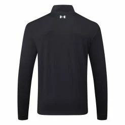 Underarmour Under Armour Storm 1/2 Zip Golf Sweater -Golf Clothing Shop Under Armour AW22 Storm Midlayer 1 2 Zip Sweater 1370119 004 SWUND178 Black Fuse Teal Fuse Teal Back