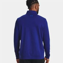 Underarmour Under Armour Storm 1/2 Zip Golf Sweater -Golf Clothing Shop Under Armour AW22 Storm Midlayer 1 2 Zip Sweater 1370119 456 SWUND179 XL Bauhaus Blue Versa Blue Bauhaus Blue Model 3