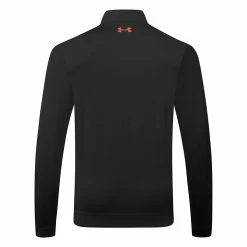 Underarmour Under Armour Storm Full Zip Golf Jacket -Golf Clothing Shop Under Armour AW22 Storm Midlayer Full Zip Sweater 1370123 005 SWUND181 Black Pitch Gray Radio Red Back