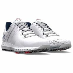 Underarmour Under Armour HOVR Drive 2 Golf Shoes -Golf Clothing Shop Under Armour HOVR Drive 2 Golf Shoes White Metallic Silver Academy 4