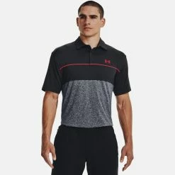 Underarmour Under Armour Playoff 2.0 Low Round Golf Polo Shirt -Golf Clothing Shop Under Armour Playoff 2 0 Low Round Golf Polo Shirt SHUND295 Black Steel Bolt Red Model 1