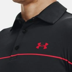 Underarmour Under Armour Playoff 2.0 Low Round Golf Polo Shirt -Golf Clothing Shop Under Armour Playoff 2 0 Low Round Golf Polo Shirt SHUND295 Black Steel Bolt Red Model 2