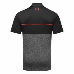Underarmour Under Armour Playoff 2.0 Low Round Golf Polo Shirt -Golf Clothing Shop Under Armour Playoff 2 0 Low Round Golf Polo Shirt SHUND295 Black Steel Bolt Red back
