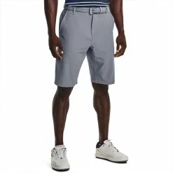 Underarmour Under Armour Drive Taper Golf Shorts -Golf Clothing Shop Under Armour SS22 Drive Taper Golf Shorts 1370086 035 TSUND042 Steel Halo Gray Model 1