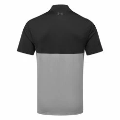 Underarmour Under Armour Performance Blocked Golf Polo Shirt -Golf Clothing Shop Under Armour SS22 Performance Blocked Polo Shirt 1370109 001 Code SHUND274 M Black Steel Jet Gray back