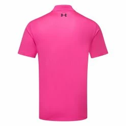 Underarmour Under Armour Performance 3.0 Golf Polo Shirt -Golf Clothing Shop Under Armour SS23 Performance Polo 3.0 Shirt 1377374 652 SHUND311 S Rebel Pink Black Back