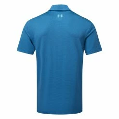 Underarmour Under Armour Playoff 3.0 Core Stripe Golf Polo Shirt -Golf Clothing Shop Under Armour SS23 Playoff 3.0 Core Stripe Polo Shirt 1378676 471 SHUND324 S Blue Mirage Glacier Blue Glacier Blue Back