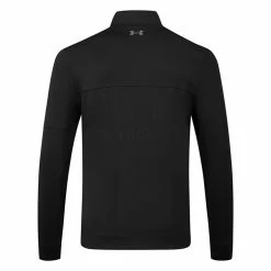 Underarmour Under Armour Storm FZ Full Zip Golf Jacket -Golf Clothing Shop Under Armour SS23 Storm Midlayer FZ Sweater 1377399 001 SWUND199 S Black Black Pitch Grey Back