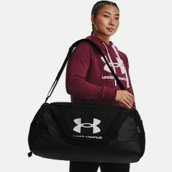 Underarmour Under Armour Undeniable 5.0 Golf Duffle Bag -Golf Clothing Shop Under Armour Undeniable 5.0 Duffle Bag Black Black Metallic Silver 6
