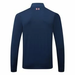Underarmour Under Armour Storm 1/2 Zip Golf Sweater 5 Underarmour Under Armour Storm 1/2 Zip Golf Sweater -Golf Clothing Shop Under Armour Storm 1 2 Zip Golf Sweater Academy White Rush Red 1370119 409 SWUND166 Back