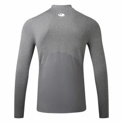 Underarmour Under Armour ColdGear Armour Mock Fitted Golf Base Layer -Golf Clothing Shop Under Armour AW21 Armour Fitted Base Layer 1366066 020 Code BLUND028 M Charcoal Light Heather Black Back