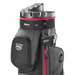 WilsonStaff Wilson ILock Golf Cart Bag -Golf Clothing Shop Wilson 2023 iLock Cart Bag Black Red 5