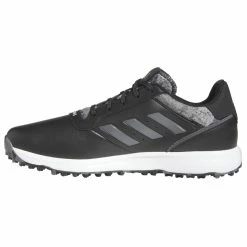 Adidas S2G SL Leather Golf Shoes -Golf Clothing Shop adidas S2G SL 23 Shoes Core Black Grey Five Silver 3