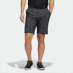 Adidas Ultimate 365 Flag Print Golf Shorts -Golf Clothing Shop adidas SS22 Ultimate 365 Flag Print Golf Shorts HC5577 Black Grey Three White Model 1