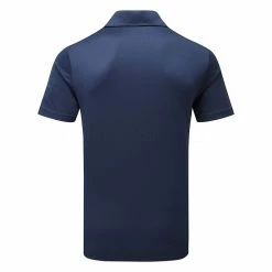Adidas 2022 Drive Primegreen Golf Polo Shirt -Golf Clothing Shop adidas SS22 Drive Primegreen Golf Polo Shirt Collegiate H56781 Navy Back