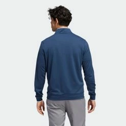 Adidas Primegreen UPF Lightweight 1/4 Zip Golf Sweater 11 Adidas Primegreen UPF Lightweight 1/4 Zip Golf Sweater -Golf Clothing Shop adidas SS22 Primegreen UPF Lightweight 1 4 Zip Golf Sweater Crew HF2974 Navy White Model 3