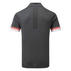 Adidas Statement Primegreen HEAT.RDY Golf Polo Shirt -Golf Clothing Shop adidas SS22 Statement Primegreen HEAT.RDY Golf Polo Shirt Carbon H14752 Back