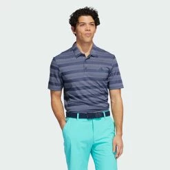 Adidas Two Colour Stripe Primegreen Golf Polo Shirt -Golf Clothing Shop adidas SS22 Two Colour Stripe Primegreen Golf Polo Shirt HI5181 M SHADI658 Navy White Model 1