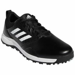 Adidas CP Traxion SL Golf Shoes -Golf Clothing Shop cptraxionslgolfshoesblackwhitesilver4