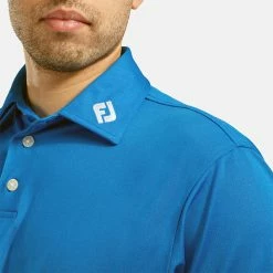 FootJoy Stretch Pique Solid Golf Polo Shirt 10 FootJoy Stretch Pique Solid Golf Polo Shirt -Golf Clothing Shop footjoy pique ss shirt ath 91817 cobalt model 2