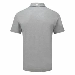 FootJoy Stretch Pique Solid Golf Polo Shirt 8 FootJoy Stretch Pique Solid Golf Polo Shirt -Golf Clothing Shop footjoy pique ss shirt ath 91819 hthr gry back