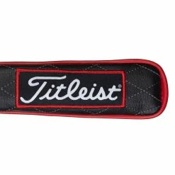 Titleist Jet Black Leather Alignment Stick Headcover 5 Titleist Jet Black Leather Alignment Stick Headcover -Golf Clothing Shop jetblackleatheralignmentstickcoverblackred3