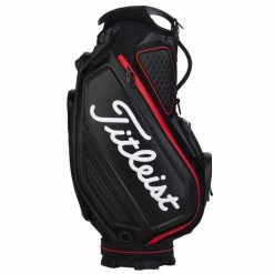 Titleist Jet Black Golf Tour Staff Bag 9 Titleist Jet Black Golf Tour Staff Bag -Golf Clothing Shop jetblackstafftourbagblackred4
