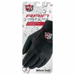 WilsonStaff Wilson Rain Golf Gloves (Pair Pack) -Golf Clothing Shop wilsonstaff2021raingloveblack3